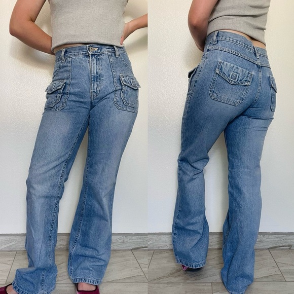 Arizona Jean Co. | Vintage 90s Y2k Light Wash Low/Mid Rise Flare Jeans - Picture 1 of 10